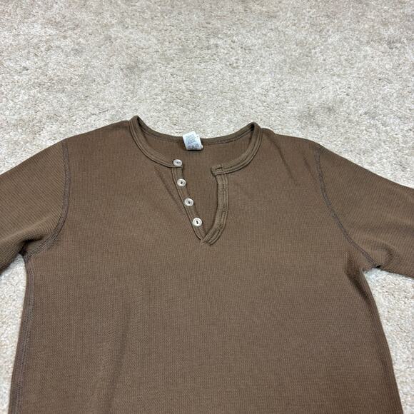 American Apparel Henley Dexter Kill Shirt Small Baby Thermal y2k Women's XS RARE - Picture 9 of 10